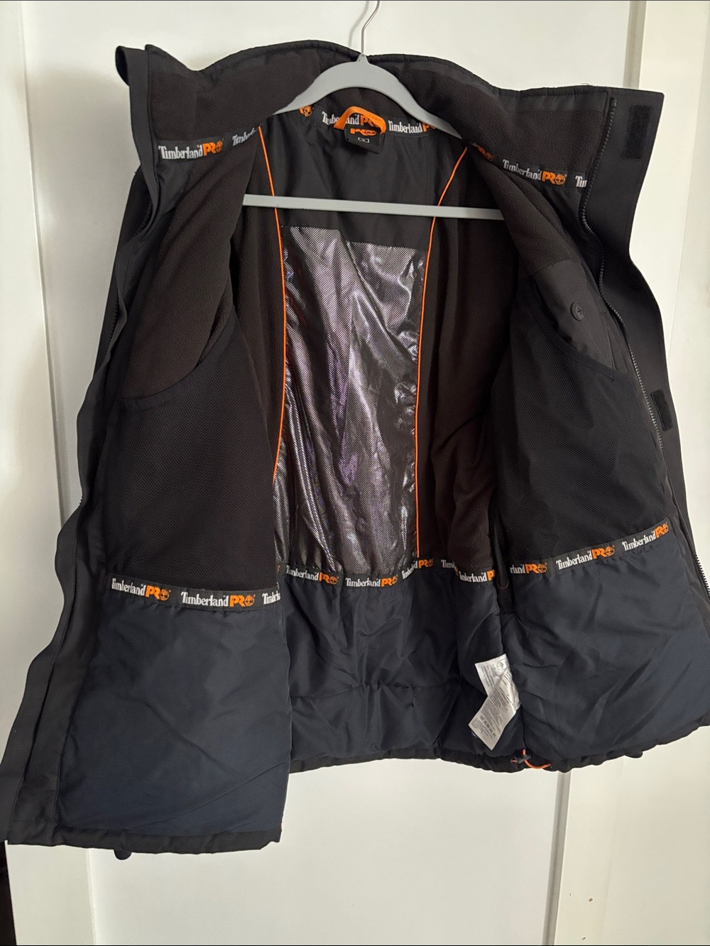 Timberland PRO Men’s Black Performance Work Jacket with Orange Logo - Picture 2 of 4